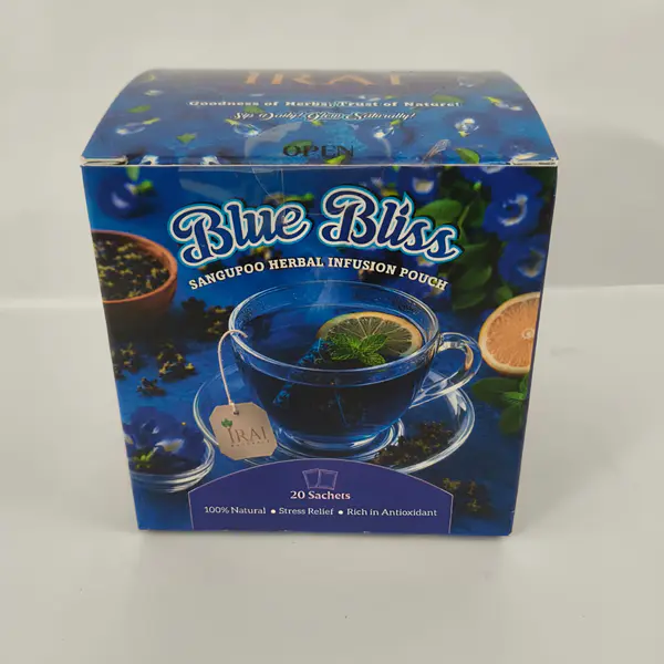BLUE BLISS – SANGUPOO HERBAL INFUSION POUCH – 20 SACHETS